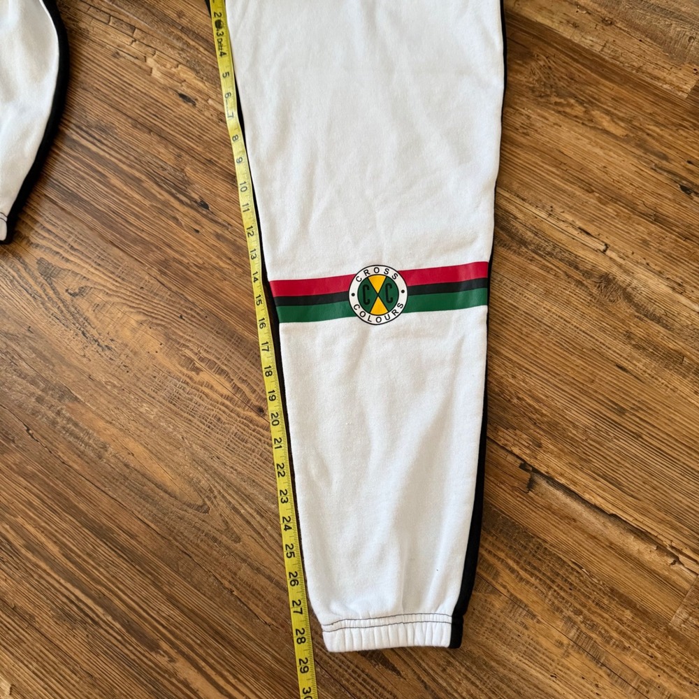 Cross Colours Hoodie Hip Hop Sweatpants Set Mens 2XL Stay N School Retro - Picture 13 of 16
